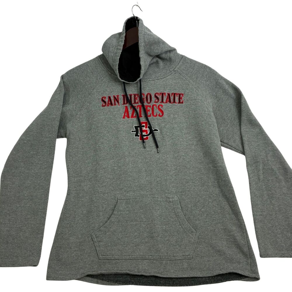 Colosseum San Diego State Aztecs SDSU Gray Pullover Hoodie Mens L Embroidered